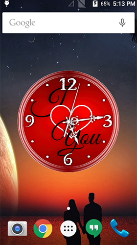 Full version of Android apk livewallpaper Love: Clock by Lo Siento for tablet and phone.