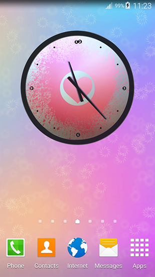 Screenshots of the live wallpaper Love: Clock for Android phone or tablet.