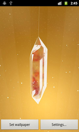 Screenshots of the live wallpaper Lucky crystal for Android phone or tablet.