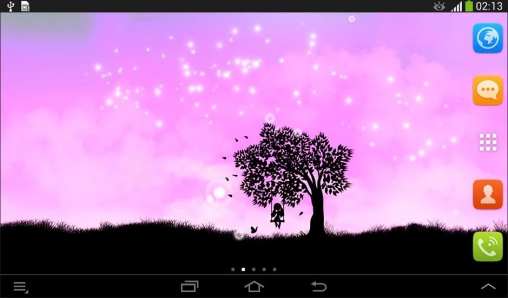 Screenshots of the live wallpaper Magic touch for Android phone or tablet.