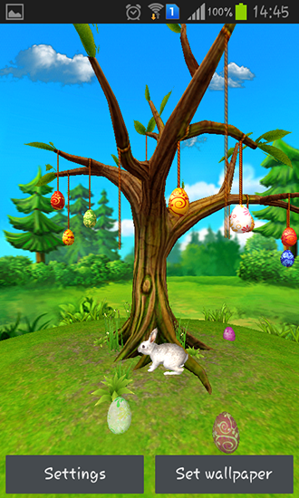 Screenshots of the live wallpaper Magical tree for Android phone or tablet.