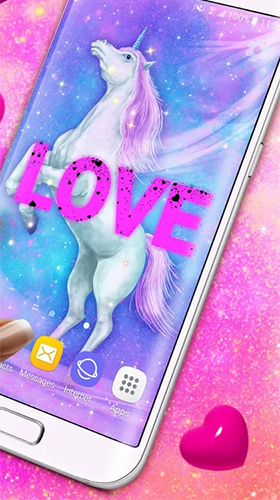 Full version of Android apk livewallpaper Majestic unicorn for tablet and phone.