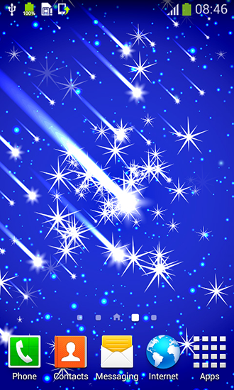 Screenshots of the live wallpaper Meteor shower by Live wallpapers free for Android phone or tablet.