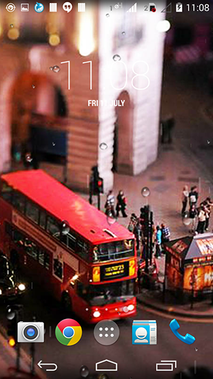 Screenshots of the live wallpaper Micro city for Android phone or tablet.