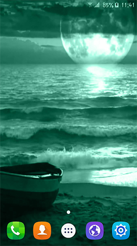 Full version of Android apk livewallpaper Midnight ocean for tablet and phone.