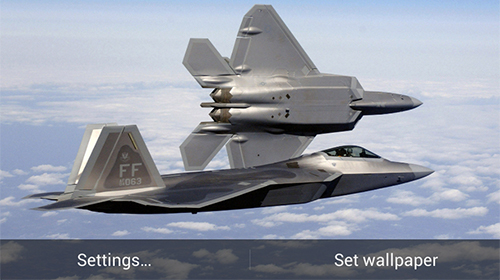Full version of Android apk livewallpaper Military aircrafts for tablet and phone.