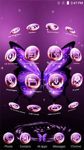 Full version of Android apk livewallpaper Neon butterfly 3D for tablet and phone.