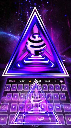 Full version of Android apk livewallpaper Neon triangle 3D for tablet and phone.