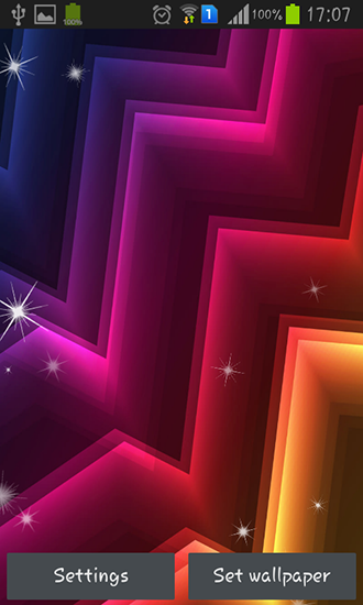 Screenshots of the live wallpaper Neon for Android phone or tablet.