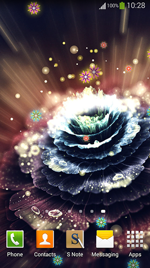 Screenshots of the live wallpaper Neon flowers 2 for Android phone or tablet.