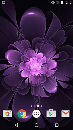 Screenshots of the live wallpaper Neon flowers by Phoenix Live Wallpapers for Android phone or tablet.