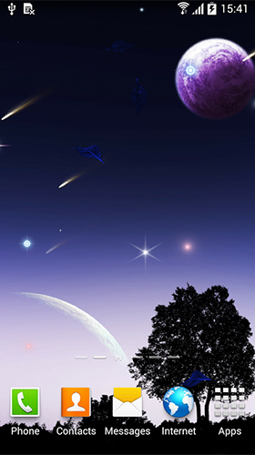 Full version of Android apk livewallpaper Night sky by BlackBird Wallpapers for tablet and phone.