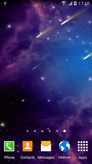Screenshots of the live wallpaper Night sky by Amax lwps for Android phone or tablet.