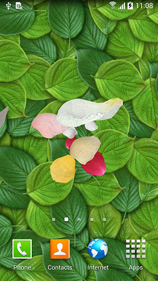 Screenshots of the live wallpaper Petals 3D by Blackbird wallpapers for Android phone or tablet.