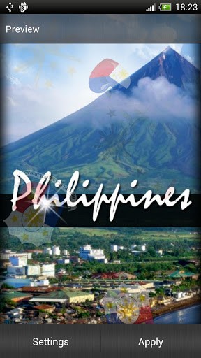 Screenshots of the live wallpaper Philippines for Android phone or tablet.