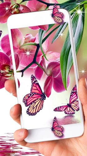 Full version of Android apk livewallpaper Pink butterfly by Live Wallpaper Workshop for tablet and phone.