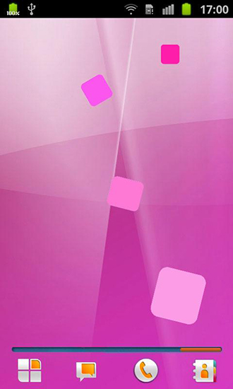 Screenshots of the live wallpaper Pink for Android phone or tablet.