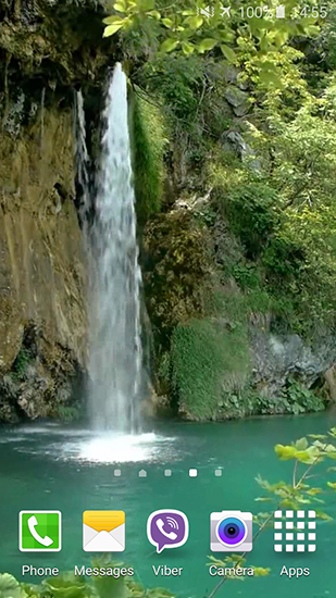 Screenshots of the live wallpaper Plitvice waterfalls for Android phone or tablet.