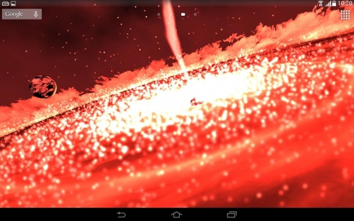 Screenshots of the live wallpaper Quasar 3D for Android phone or tablet.