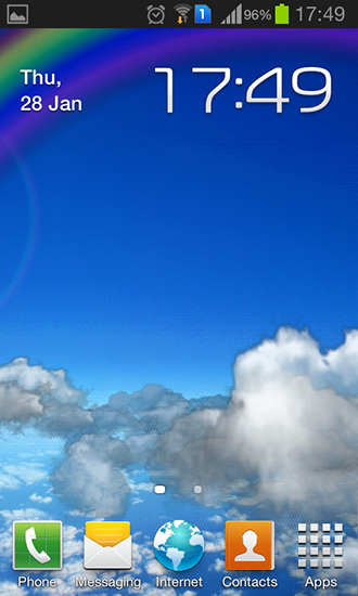 Screenshots of the live wallpaper Rolling clouds for Android phone or tablet.