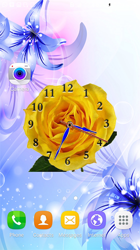 Full version of Android apk livewallpaper Rose clock by Mobile Masti Zone for tablet and phone.
