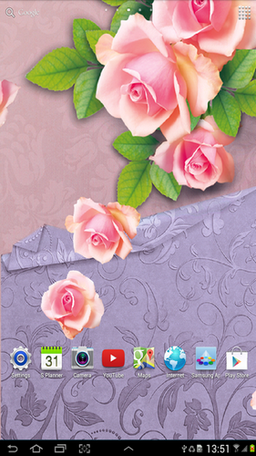 Screenshots of the live wallpaper Rose for Android phone or tablet.