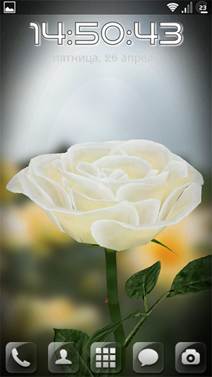 Screenshots of the live wallpaper Rose 3D for Android phone or tablet.
