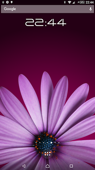 Screenshots of the live wallpaper Rotating flower for Android phone or tablet.