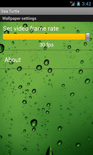 Screenshots of the live wallpaper Sea turtle for Android phone or tablet.