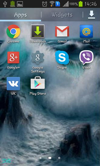 Screenshots of the live wallpaper Sea waves for Android phone or tablet.