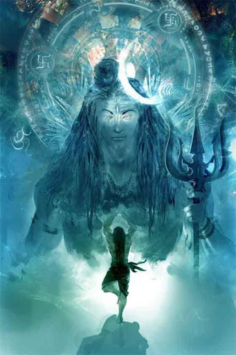 Screenshots of the live wallpaper Shiva for Android phone or tablet.
