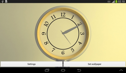 Screenshots of the live wallpaper Silver clock for Android phone or tablet.