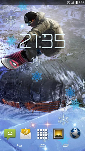 Full version of Android apk livewallpaper Snowboarding for tablet and phone.