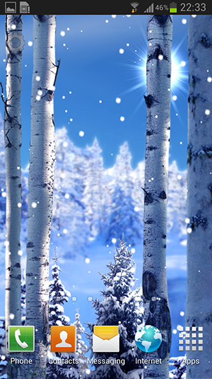 Screenshots of the live wallpaper Snowfall 2015 for Android phone or tablet.