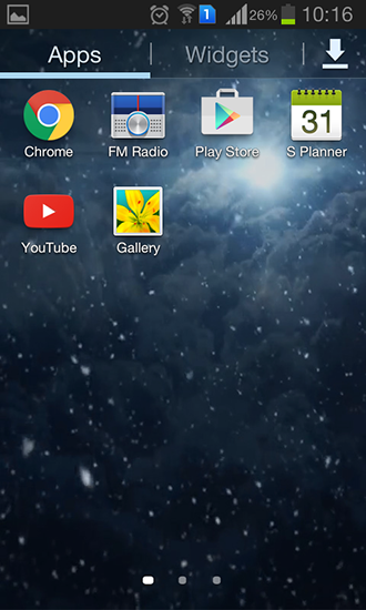 Screenshots of the live wallpaper Snowfall night for Android phone or tablet.