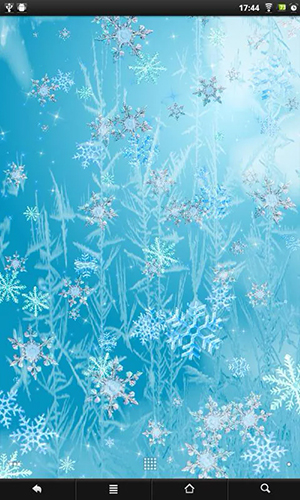 Screenshots of the live wallpaper Snowflakes for Android phone or tablet.