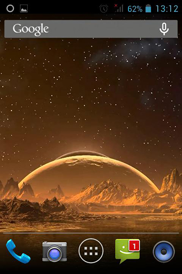 Screenshots of the live wallpaper Space Mars: Star for Android phone or tablet.