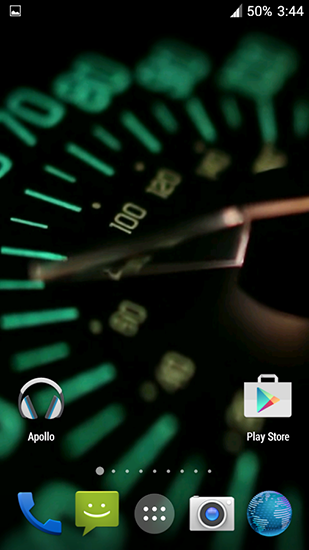 Screenshots of the live wallpaper Speedometer 3D for Android phone or tablet.