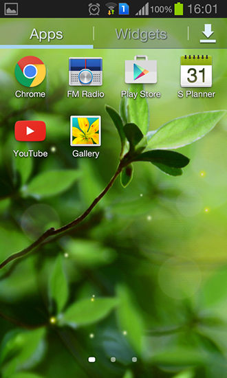 Screenshots of the live wallpaper Spring buds for Android phone or tablet.