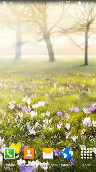 Screenshots of the live wallpaper Spring landscapes for Android phone or tablet.