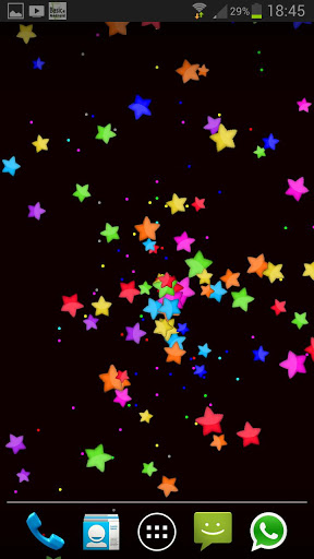 Screenshots of the live wallpaper Stars for Android phone or tablet.