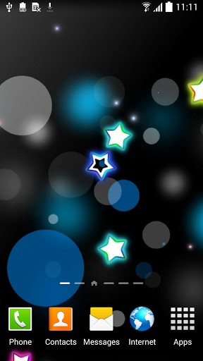 Screenshots of the live wallpaper Stars by BlackBird wallpapers for Android phone or tablet.