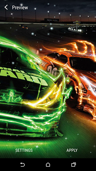 Screenshots of the live wallpaper Street racing for Android phone or tablet.
