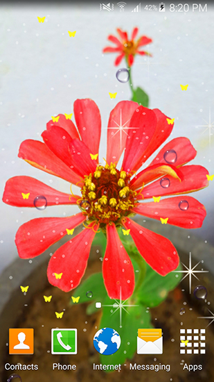 Screenshots of the live wallpaper Summer flowers by Stechsolutions for Android phone or tablet.