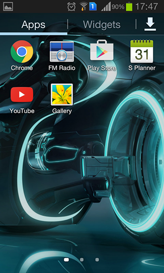 Screenshots of the live wallpaper Super motorbike for Android phone or tablet.