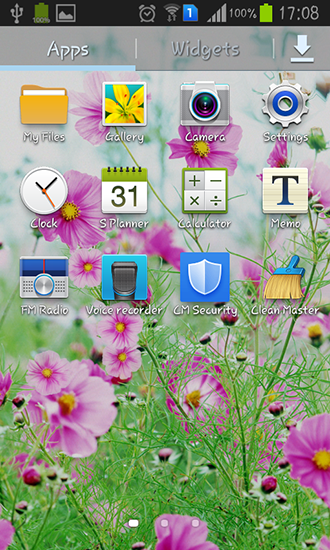 Screenshots of the live wallpaper Sweet flowers for Android phone or tablet.