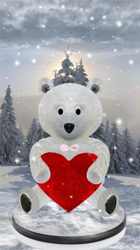 Full version of Android apk livewallpaper Teddy bear: Love 3D for tablet and phone.