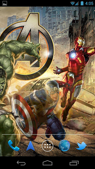 Screenshots of the live wallpaper The avengers for Android phone or tablet.