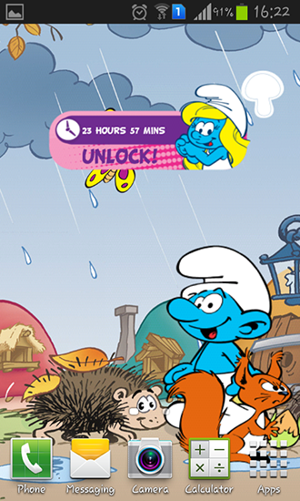 Screenshots of the live wallpaper The Smurfs for Android phone or tablet.