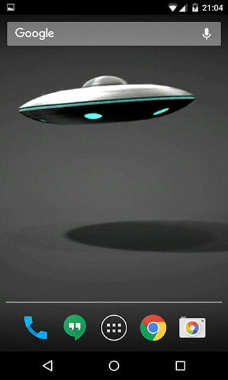 Screenshots of the live wallpaper UFO 3D for Android phone or tablet.